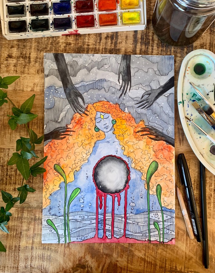 BLEEDING, 37x47cm.