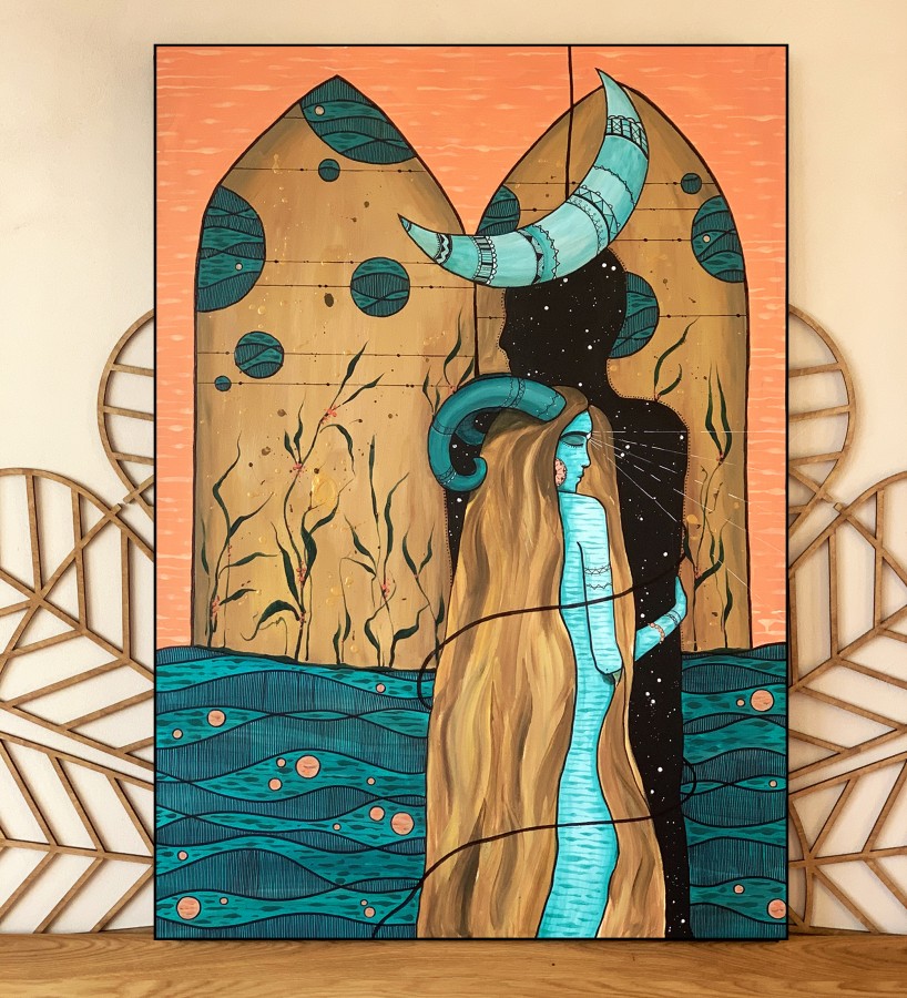 HOLDING ON, 70x100cm